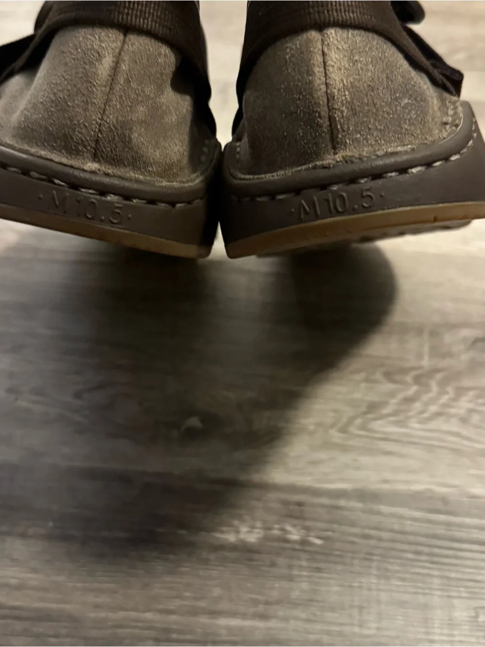 Chaco Men's Suede Slip-On Casual Shoes Adjustable Strap Gray/Brown US 10.5